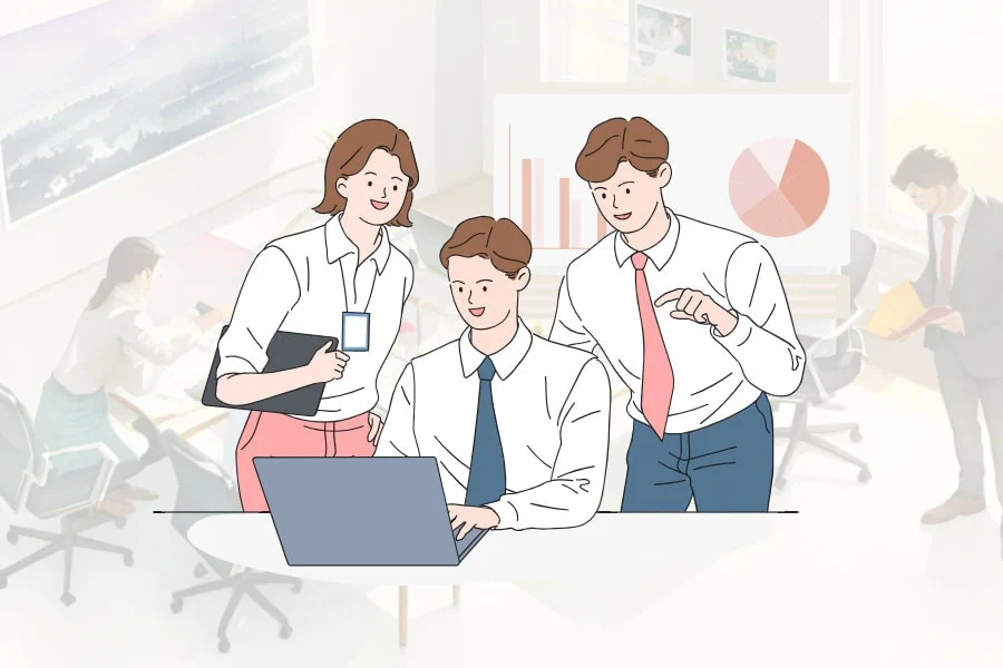 Korean Business Meeting Handshake