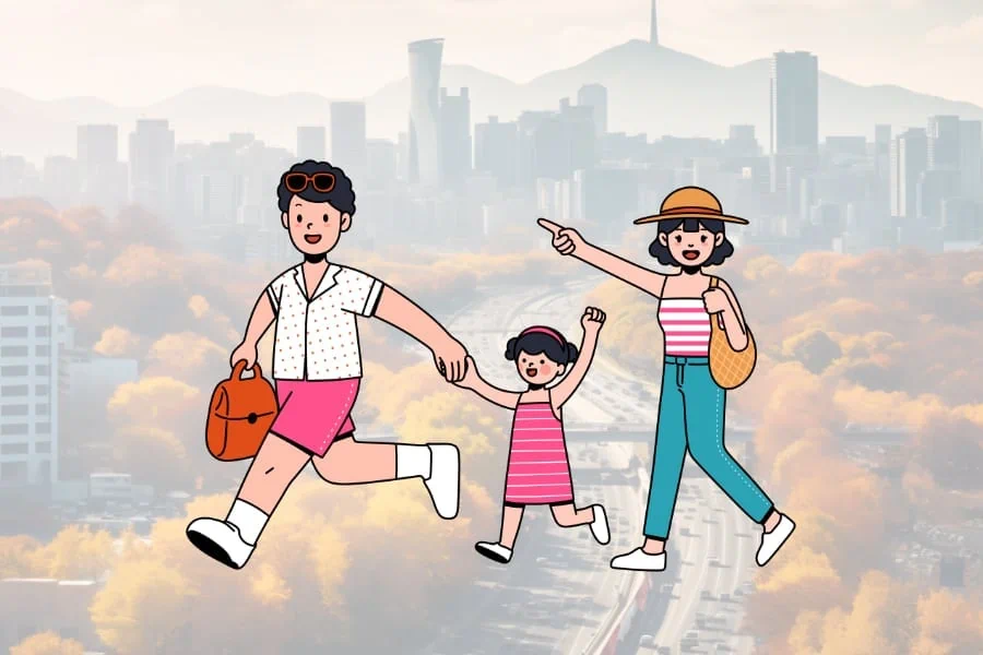 Traveling in a Korean City