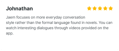 JAEM focuses on more everyday conversation style rather than the formal language found in novels.