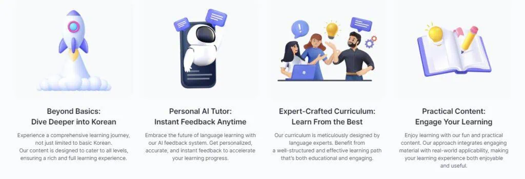 Features of JAEM Korean App