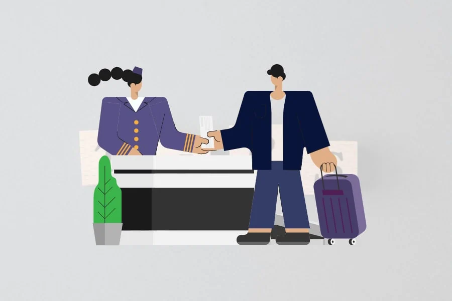 Essential Phrases when Travelling in Korea, guy want to check-in to the hotel image