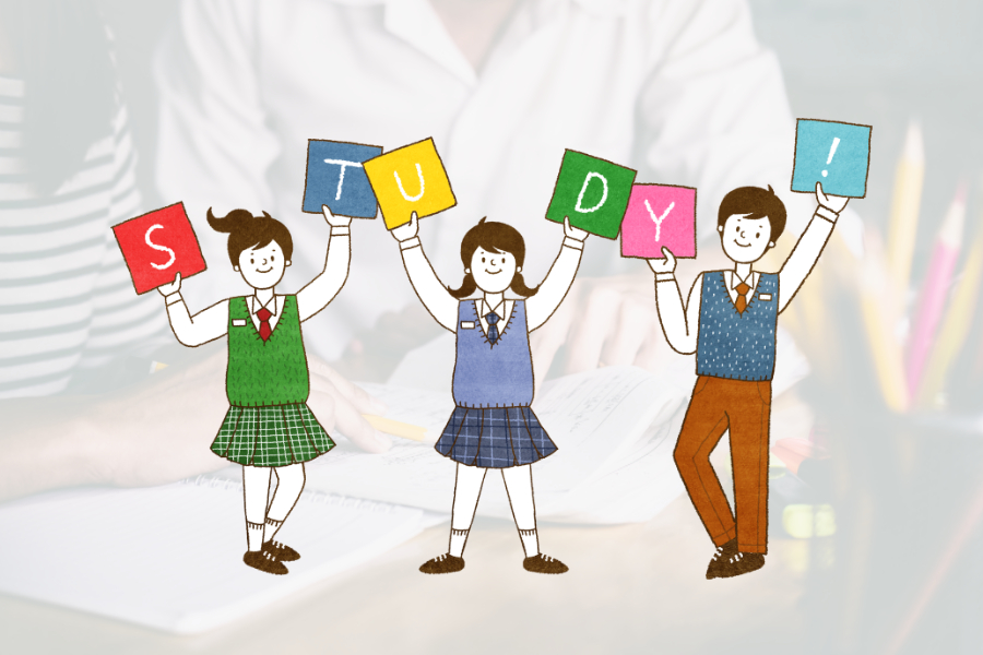 Memorize Korean words, students grab 'study' card Image