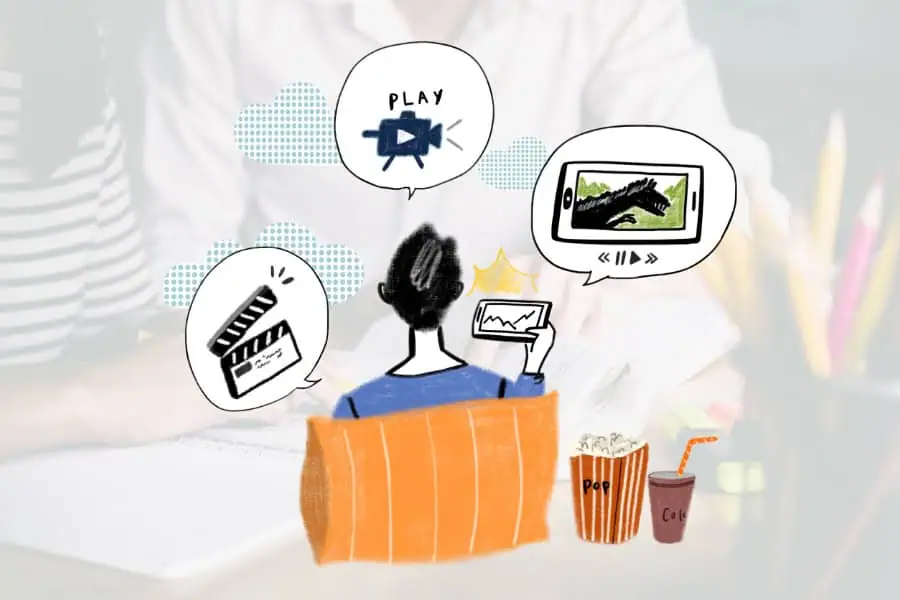 Memorize Korean words, a person watching content Image