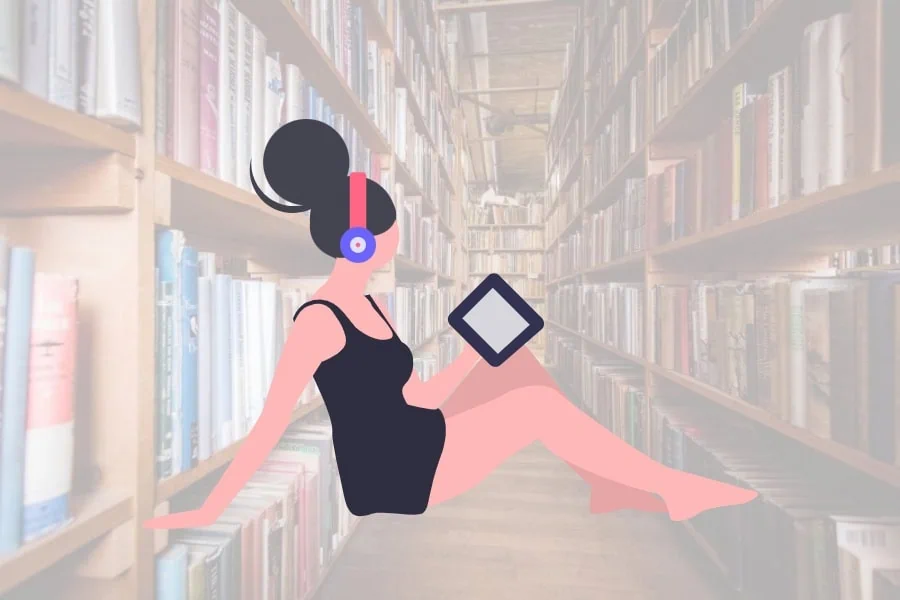 Expand Korean vocabulary - Girl studying Korean with Korean podcast