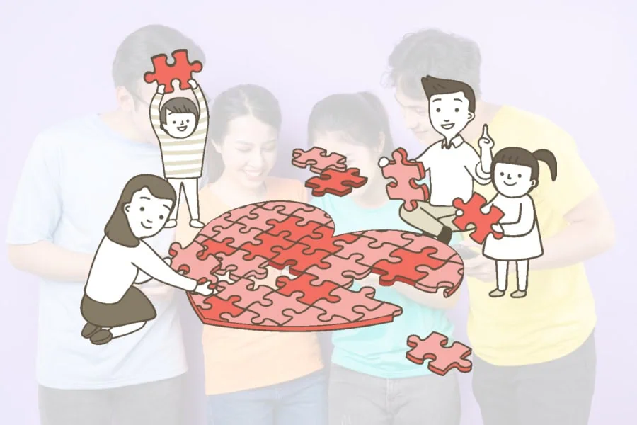 People do the puzzles image