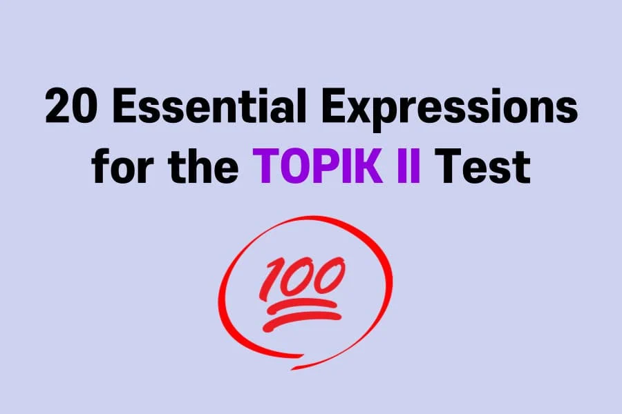 20 essential TOPIK expressions image