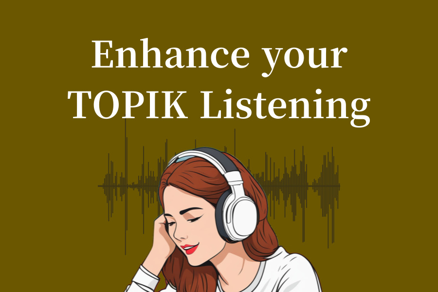 TOPIK listening practice JAEM Korean blog post image