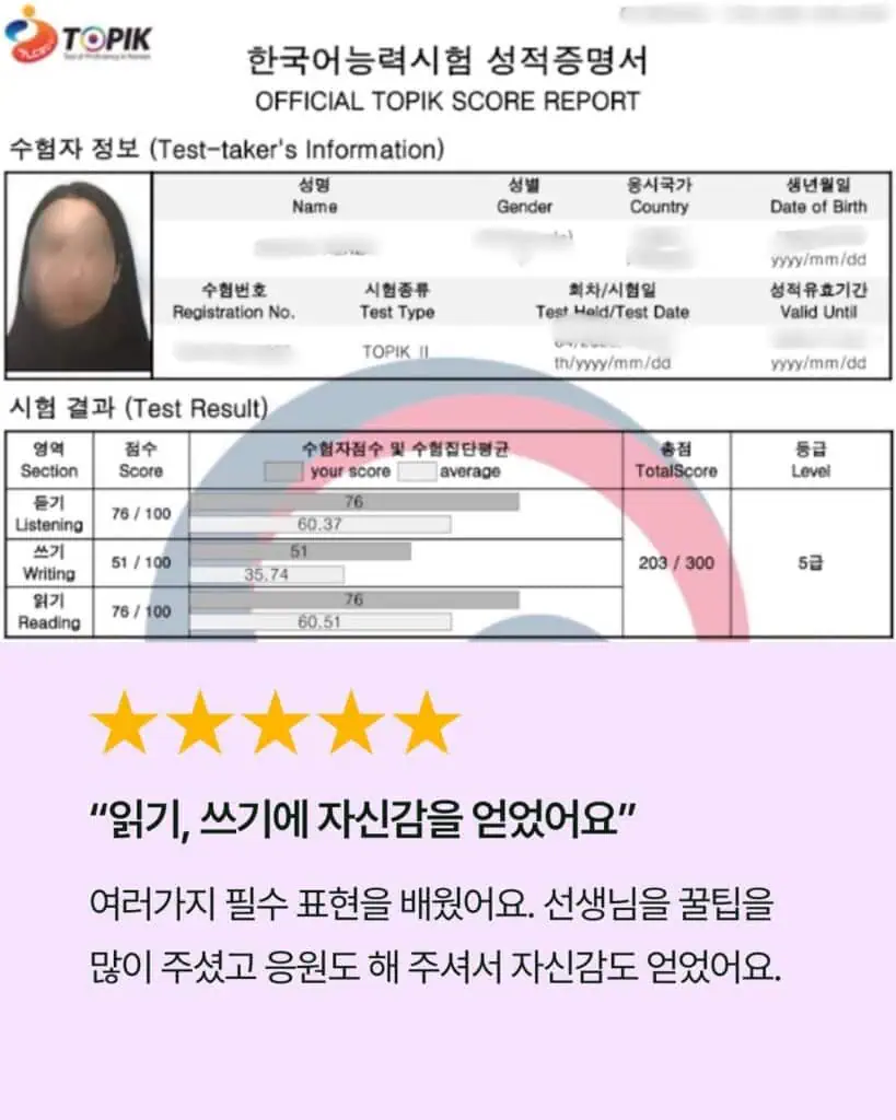TOPIK 2 Master Program 14 JAEM TOPIK Master Reviews (3)