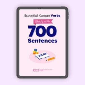 Essential Korean Verbs Book - Study with 700 Sentences