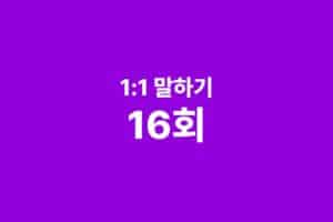 1:1 수업 16회권