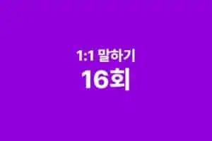1:1 수업 16회권