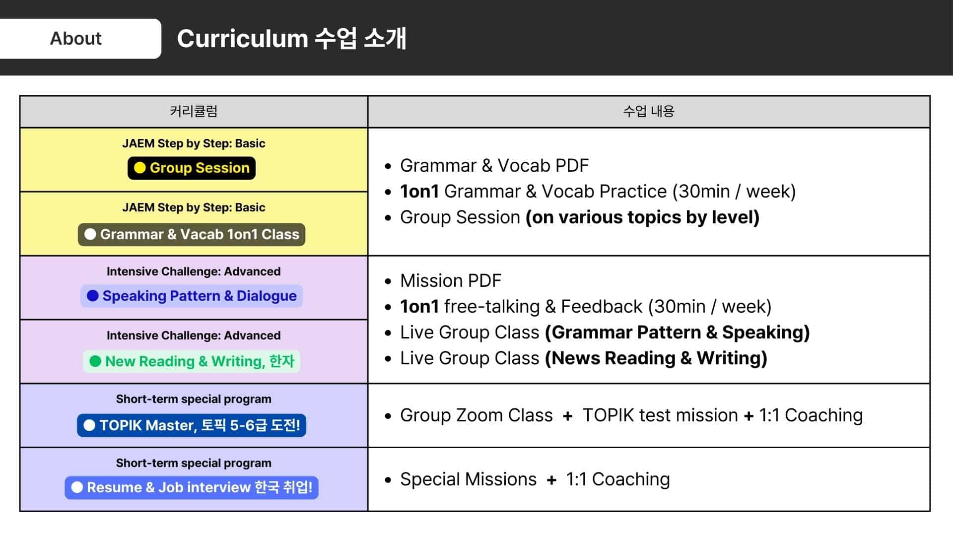 JAEM Challenge Curriculum