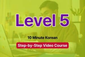 Level 5 - 10 Minute Korean - step by step video course