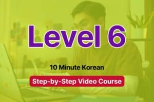 Level 6 - 10 Minute Korean - step by step video course