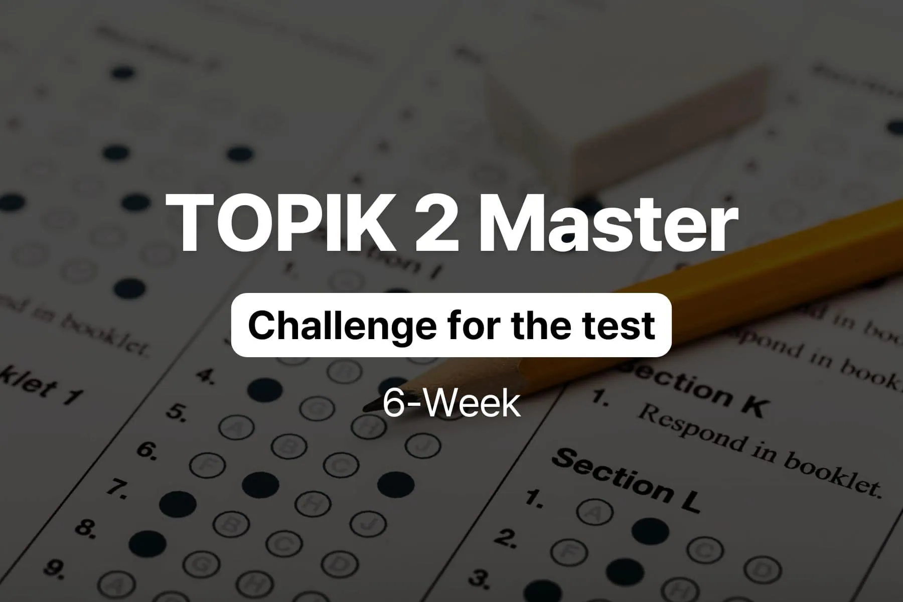 TOPIK 2 Master - challenge for the test - JAEM Korean challenge