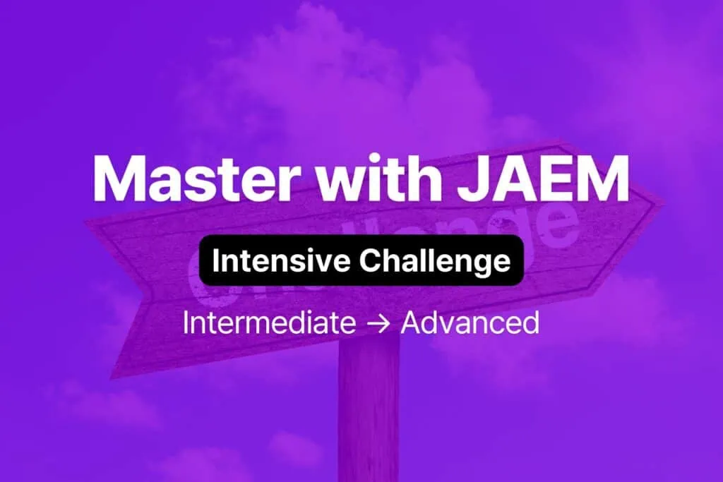 master with JAEM - intensive challenge - JAEM Korean challenge
